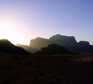 Sonnenuntergang in Wadi Rum