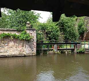 Staustufe am Lauter-Kanal