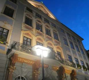 Beim Marktplatz von Coburg in der Nacht