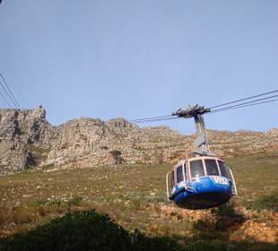 Mit der Gondel Richtung Gipfel