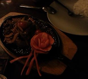 Rind auf heisser Platte