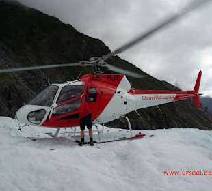 Landung auf dem Gletscher