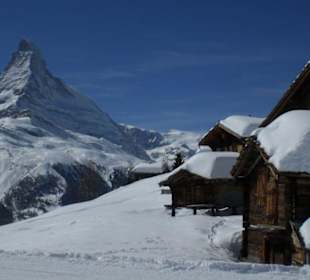 Blick von Findeln zum Matterhorn