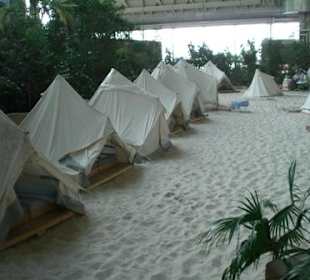 Übernachtung im Zelt