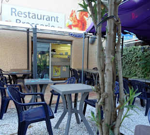 Terrassenplätze im Restaurant L'Ecureuil