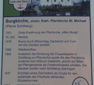INFO-Tafel zur Burgkirche St. Michael (Schöllang)