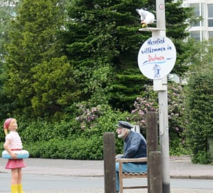 Ein Wahrzeichen im Kreisverkehr von Duhnen
