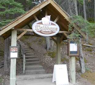 Restaurantzugang vom Parkplatz