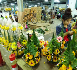 Flower Markt BKK, viele Blumen