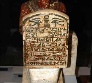 Stelaphorous statue of Amenemope; Dynasty XVIII