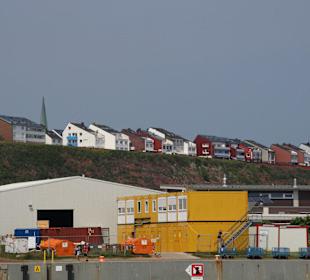 Blick vom Südhafen auf das Oberland