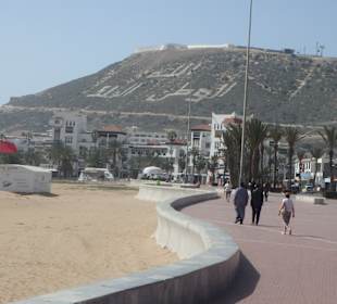 Blick auf die Kasbah von Agadir