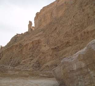 Salzstöcke am toten Meer