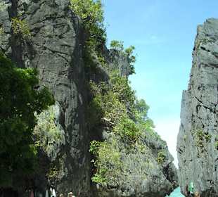 Diese Felsen sind beeindruckend beim lunch