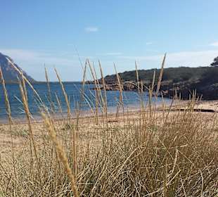 Bucht nähe Hotelstrand. Aussicht auf Tavolaria.