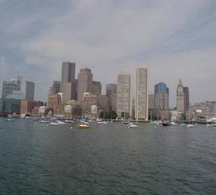 Blick vom Boot auf Boston 