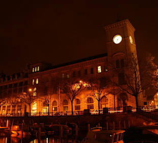 At night