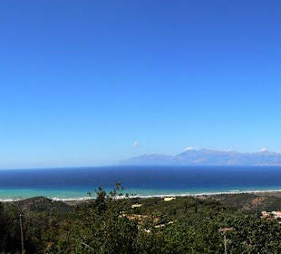 Acharavi-Strand von oben