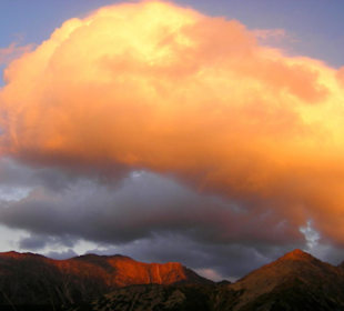 Zachód słońca w Tatrach