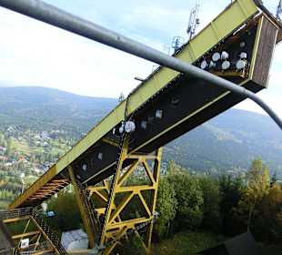 Blick vom Lift beim Hochfahren