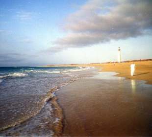 Maják na pláži Jandia