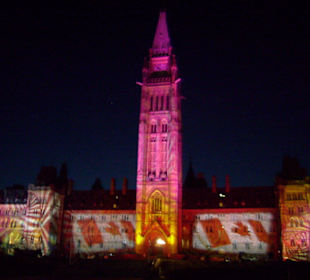 Sound and light Show on Parliament Hill 19.07.09