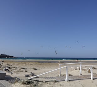 Kitesurfen am Strand von Tarifa