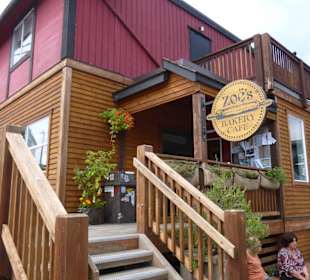 Der Eingang zum Café