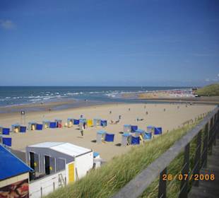 Blick auf den Strand von Katwijk