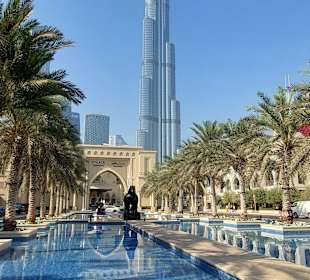 Blick vom Palace Hotel auf den Burj Khalifa