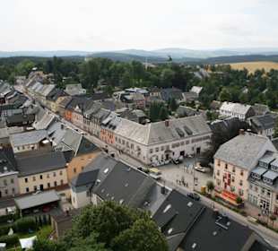 Sayda mit Blick auf den Markt