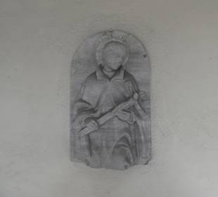 An der Außenwand der Kilianskirche, Schweinfurt