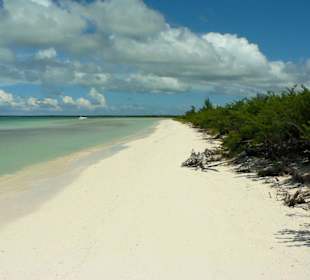 Traumhafter Strand auf Cayo Blanco