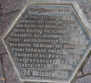 Infotafel zum Denkmal Schweinehirt und seine Herde