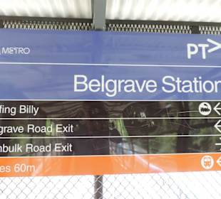 Sehr gute Infos am Bahnhof Belgrave