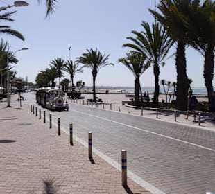 Promenade und der Bimmelbahn durch Agadir.