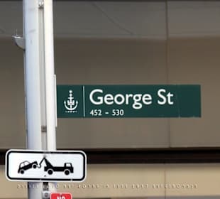 Straßenschild Hausnummern 452 - 530