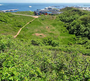 Weg vom Helgoländer Hafen zum Oberland