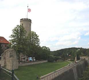 Blick zum Biergarten