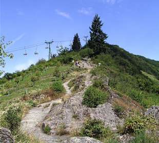 Aufstieg neben dem Lift