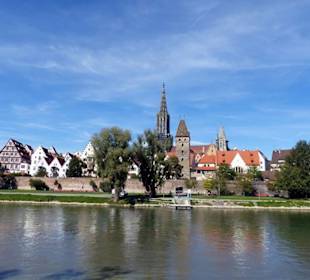 Blick über die Donau zum Ulmer Münster