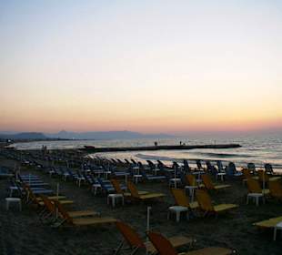 Strand von Gouves am Abend