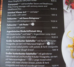 Speisekarte