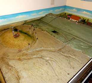 Küstendiorama mit auflaufendem Wasser