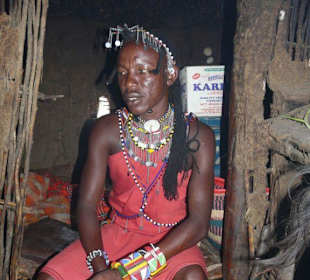 Hinter dem Masai der Schlafraum