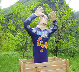 Kunst von Behinderten auf der Strecke