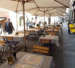 Terrasse in der Fußgängerzone