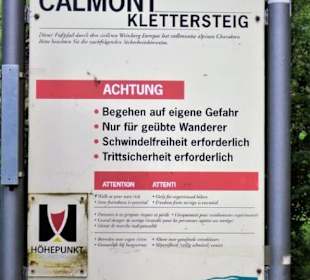 Infotafel Calmont Klettersteig