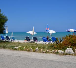 Kormoranos Beach ( Blick von der Beachbar )