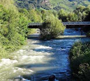 Blick auf das Wildwasser der Talfer